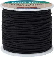 2.5mm Black Elastic Cord 38 Yard Stretch Thread Beading Cord Fabric Crafting String Rope for DIY Crafts Bracelets Necklaces