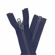 2PCS #5 24 inch Separating Jacket Zippers for Sewing Coats Jacket Zipper Navy...