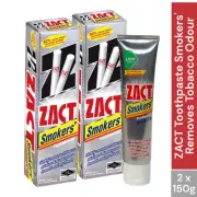 Zact Lion Toothpaste Smokers' Remove Tough Coffee Tea Tobacco Stain (2 x 150g)