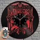 LED Vinyl Clock Platform 9 3/4 LED Light Vinyl Record Wall Clock Home Decor 2062