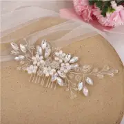 Bestshoot Bridal Hair Accessories, Wedding Hair Comb with Crystal Silver