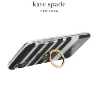 在飛比找momo購物網優惠-【KATE SPADE】黑桃logo手機指環(晶鑽黑)