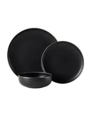 [Hottie] Mikkie 12 Piece Dinner Set in Black