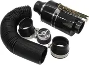 SCNCADEEMT Carbon Fiber Cold Feed Induction Kit Carbon Fiber Air Intake Kit Air Filter Box with Fan Air Intake