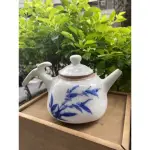 羊脂白玉（手繪青花竹）四方茶壺（陳明謙老師作品）