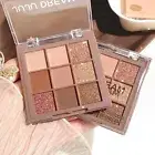 eyeshadow palette Velvet matte and shimmer effect durable waterproof berry nude