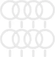 8 Pcs Universal Metal Rings Sticker, Magnetic Metal Ring Compatible with Magnetic Wirelsss Charger for iPhone16/15/14/13/12/11/X/8 Series, Galaxy, and Other Phone Cases(not Magnet), White