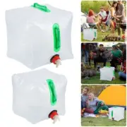 10/20L Foldable Collapsible Water Container W/Spigot Camping Water Storage Jug