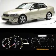 LED light instrument kit for Lexus IS300 2001 - 2005, 12 parts, gauge panel, dashboard bulb, climate control lights, clock - white