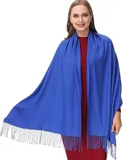 Womens Pashmina Shawl Wrap Scarf - Ohayomi Solid Color Cashmere (21 Colors)