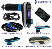 Wireless Bluetooth Car Kit Handsfree MP3 Player FM Transmitter USB Charger AUX A