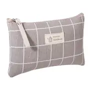 2 Pcs Women Plaid Travel Cosmetic Bag Makeup Storage Bag Handbag Female Zipper Purse Small Cosmetics Make Up Bags Travel Beauty Pouch