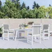Garden Lowback Chair Cushions 4 pcs Grey Oxford Fabric,Durable and Comfortable Outdoor Chair Cushions for LowBack Chairs in Grey Oxford Fabric Home Décor Cushions
