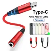 USB Type C To 3.5mm AUX Audio Cable For Apple iPhone iPad Stereo Headphone Jack