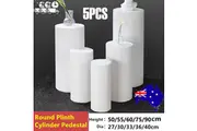 5x Metal Wedding Plinths Cylinder Pedestal Stand Ripple Cake Dessert Display