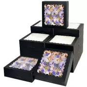 55pcs Black Pie Boxes 8x8x2.5 inches Easy Assemble Macaroon Cookie Boxes Bake...