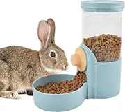 Cdipesp Hanging Automatic Rabbit Food Dispenser, Auto Guinea Pig Feeder for Cage 35OZ Gravity Bunny Feeder, Dog Cage & Crate Food Bowl for Rabbit Guinea Pig Hedgehog Ferret Kitty Puppy