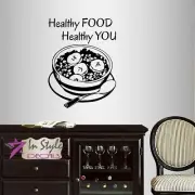 Vinyl Decal Healthy Food Healthy You Kitchen Cereal Bowl Food Wall Sticker 290