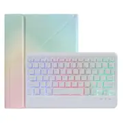Bluetooth Keyboard Leather Case For Ipad 9.7 Triangle Holder & Pen Slot Gradient Rainbow Keyboards