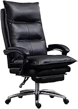 Classic Leathers Office Desk Chair Gaming-Ergonomic High Back Comfortable Cushion Adjustable Swivel Rolling Home Executive Office Chair Desk Task Chair(Black)