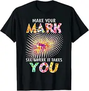 [X.Style] Make Your Mark See Where It Takes You Dot Day Boys Girls Kid ds1248 T-Shirt (M) Black