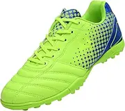 [CsgrFagr] Boys' Soccer Shoes Kids Firm Ground Soccer Cleats Girls urf Shoes Outdoor Trainning Shoes Football Shoes, Green, 34 EU
