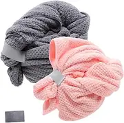 ADOCARN 2pcs Dry Hair Cap Shower Cap Cooling Hair Brush Bath Wrap Towels for Women Bath Towels Dryer Hair Straightener Brush Towel Large Sports Towel Shampoo Hair Towel Wipes Coral Fleece