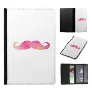PASSPORT ITINERARY ORGANIZER|HIPSTER COLOURFUL MOUSTACHE #15