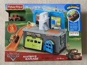 RARE Disney PIXAR Cars WHEELIES MATER’S GARAGE with SPY MATER FISHER PRICE