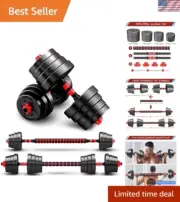 Space-Saving Adjustable Dumbbells - 60lb Home Gym Set for Versatile Training