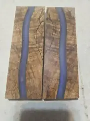 Stabilized Spalted Maple And Epoxy Knife Scales, #169