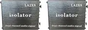 Barbuly 2Pcs Audio Isolator Noise Reduction Filter Eliminates Current Noise Dual-Channel 6.5 XLR Mixer Audio Isolator LA2XS