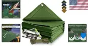 Superior 22 Mil Canvas Tarp 10x16 ft - Heavy Duty & Multi-Purpose Protection