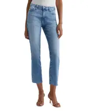 Ag Mari Mid Rise Crop Straight Leg Jeans in Central Coast