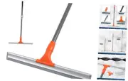 Professional Floor Scrubber Shower Squeegee,Rubber Silicone Broom with Long