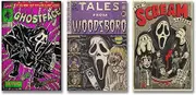 Wall Art Movie Scream Canvas Poster Poster A Set of 3 Canvas Posters Room Aesthetic Festival Gift Family Bedroom Decor Wall Art Home08x12inch(20x30cm)-3pcs Style