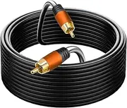 Digital Coaxial Audio Cable 16.5FT,1RCA Male to 1RCA Male Subwoofer Cable RCA Video Cable for Subwoofer, Home Theater, Video/Audio Subwoofer Rear View Parking Camera