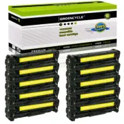 10 CE322A YL Toner Cartridge Fit For HP Color LaserJet Pro 128A CP1525N CP1525NW