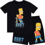 The Simpsons Boy's Bart T-Shirt and Shorts Bundle Clothing Set- Little and...
