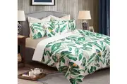 Shangri-La Linen 6 Piece Printed Comforter Set Leaves