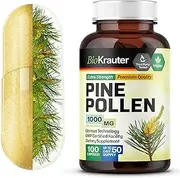 Pine Pollen Testosterone Capsules, 400 mg, Wildcrafted Pine Pollen (Scots Pine, Pinus Sylvestris, Song Hua Fen) (100 Capsules)