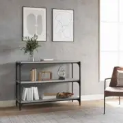 Book Cabinet Grey Sonoma 100X33X70.5Cm Engineered Wood And Steel