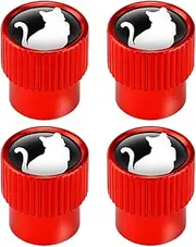 Tire Valve Stem Air Cap | Heavy Duty Wheel Stem Covers for Cars, Trucks, Motorcycles, and Cycles - Set of 4
