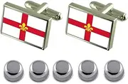 [Select Gifts] Shirt Dress Studs Lincoln City England Flag Cufflinks