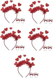 [BESPORTBLE] Love Sequin Headband Molded Meat Patties Patties Love Decorations Heart-Shaped Headwear Wedding Headwear Hollow Bookmarks Headphone Bookmark Stand Bookmark Cloth Red