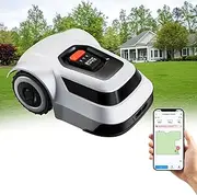 Smart Robotic Lawnmower with WiFi/Bluetooth/App Control, 1000m² Acre Robot Lawn Mower with Boundary Wire, 45% Slope Auto Mapping & Recharge & Waterproof, Grass Cutting Machine for Yard,Golf Course