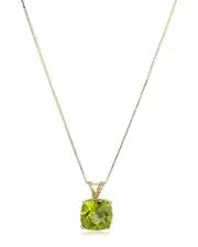 MaxColor 14K 1.75 ct. tw. Peridot Pendant Necklace