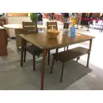 二手九成新  實木可延展餐桌  岑木 綠的傢俱 伸縮可延展餐桌椅組