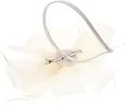 [LIFKOME] Tea Party Fascinator Headband for Women Vintage Mesh Headdress with Plume Elegant Bridal Hair Accessories for Weddings Banquets Cosplay Events