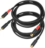 Generic 2 Pack RCA Extension Cable RCA to RCA Connection for Audio Equipment, 3M